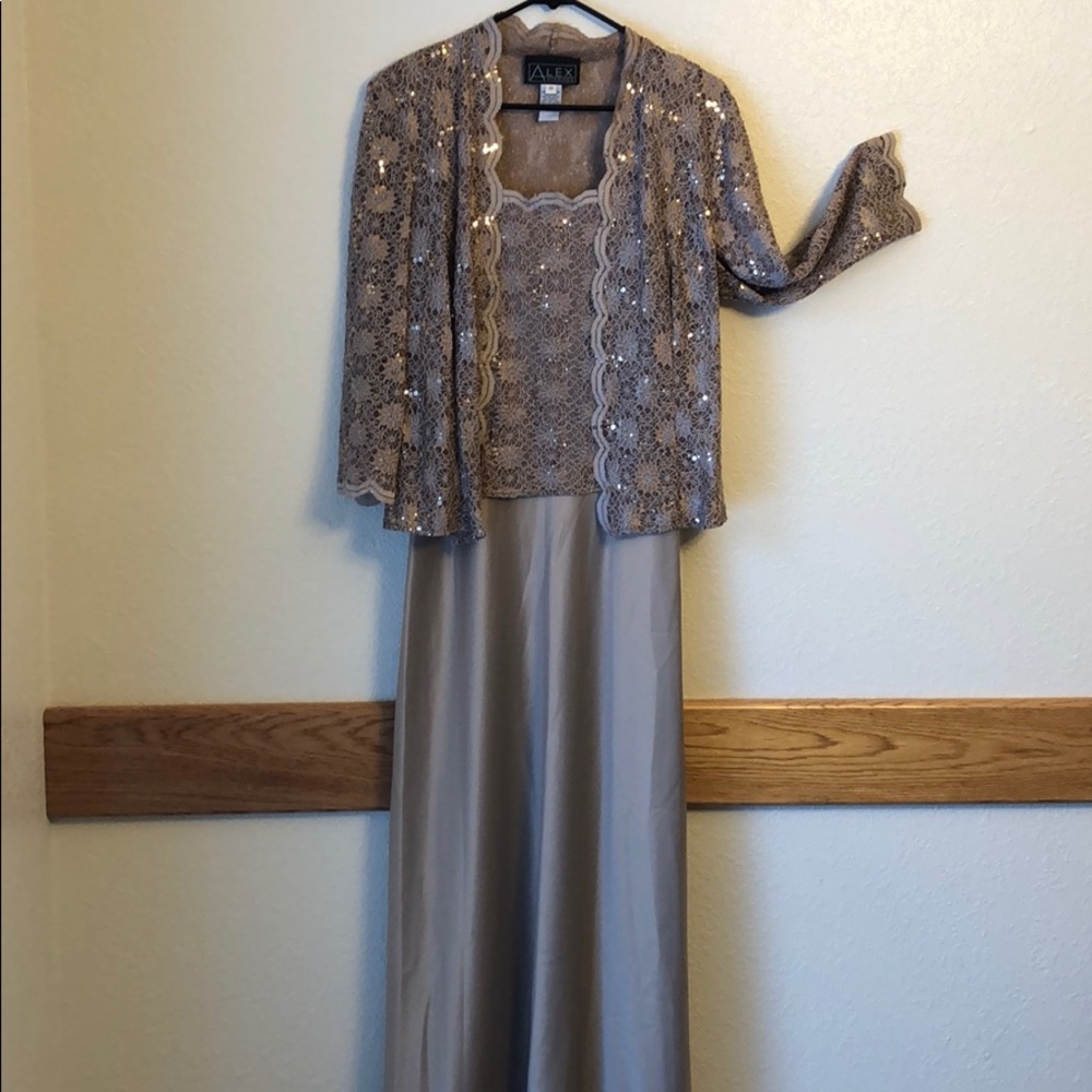 Alex Evenings Champagne dress